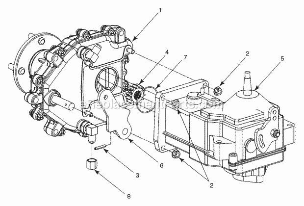 Drive Assembly Complete Diagram and Parts List for 365L 53CA1D5K100 Cub Cadet Lawn Mower